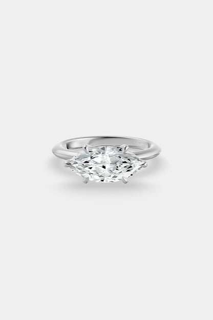 East West Diamond Solitaire Ring | Gwen Band
