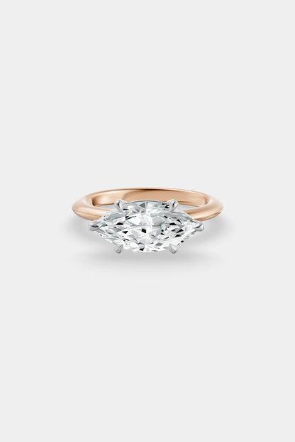 East West Diamond Solitaire Ring | Gwen Band