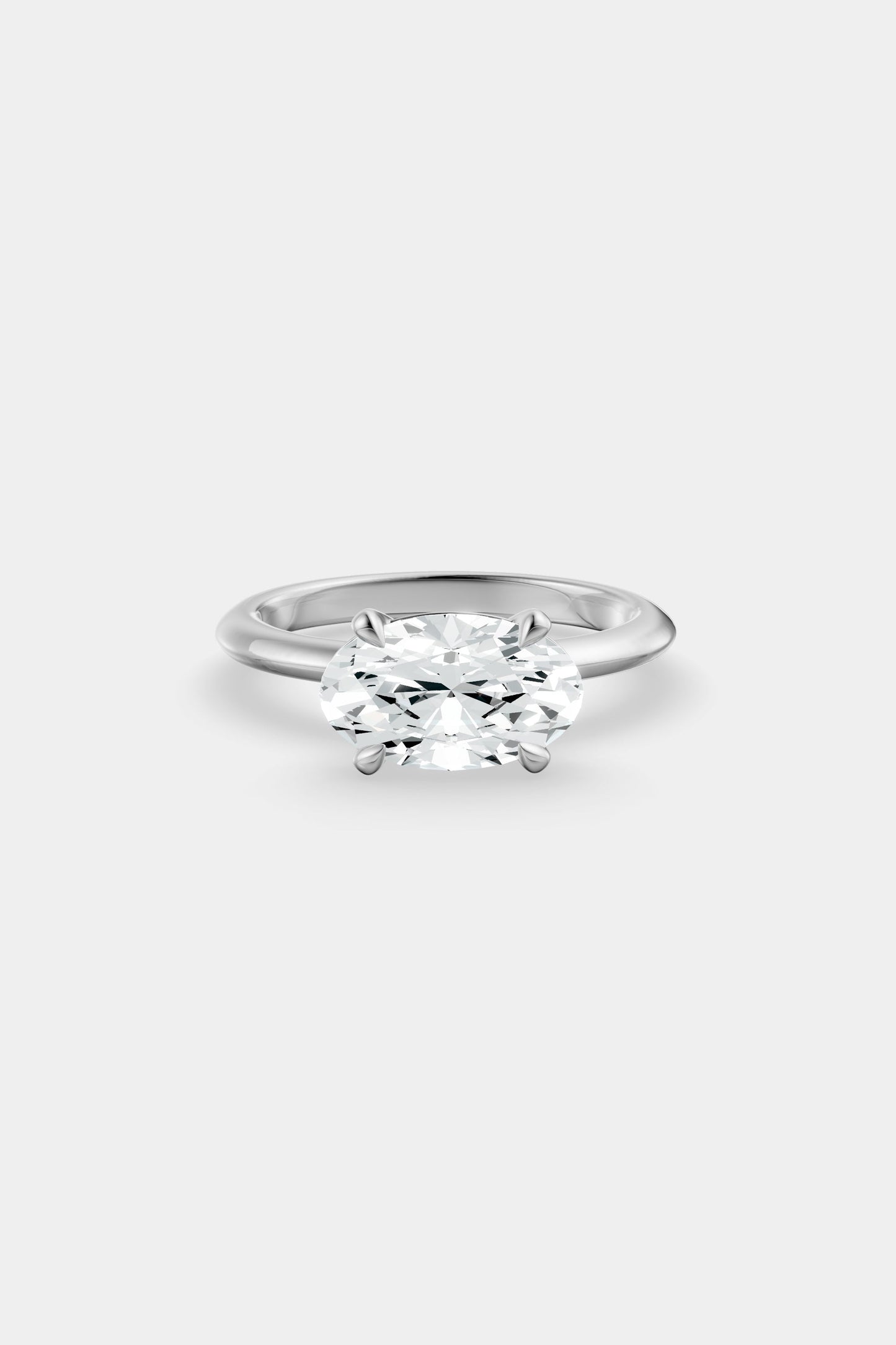 East West Diamond Solitaire Ring | Gwen Band