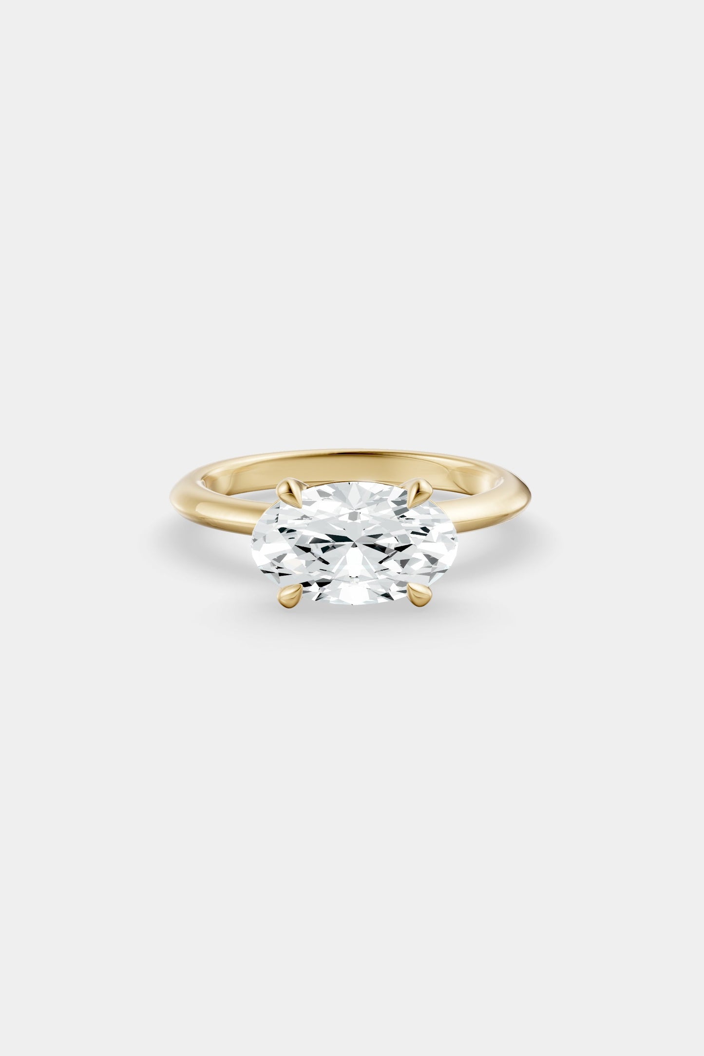 East West Diamond Solitaire Ring | Gwen Band