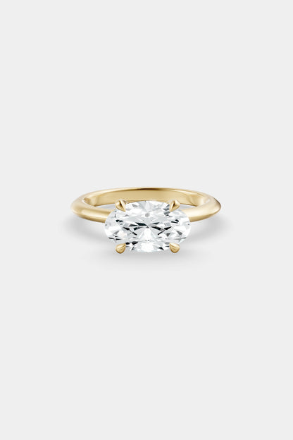 East West Diamond Solitaire Ring | Gwen Band