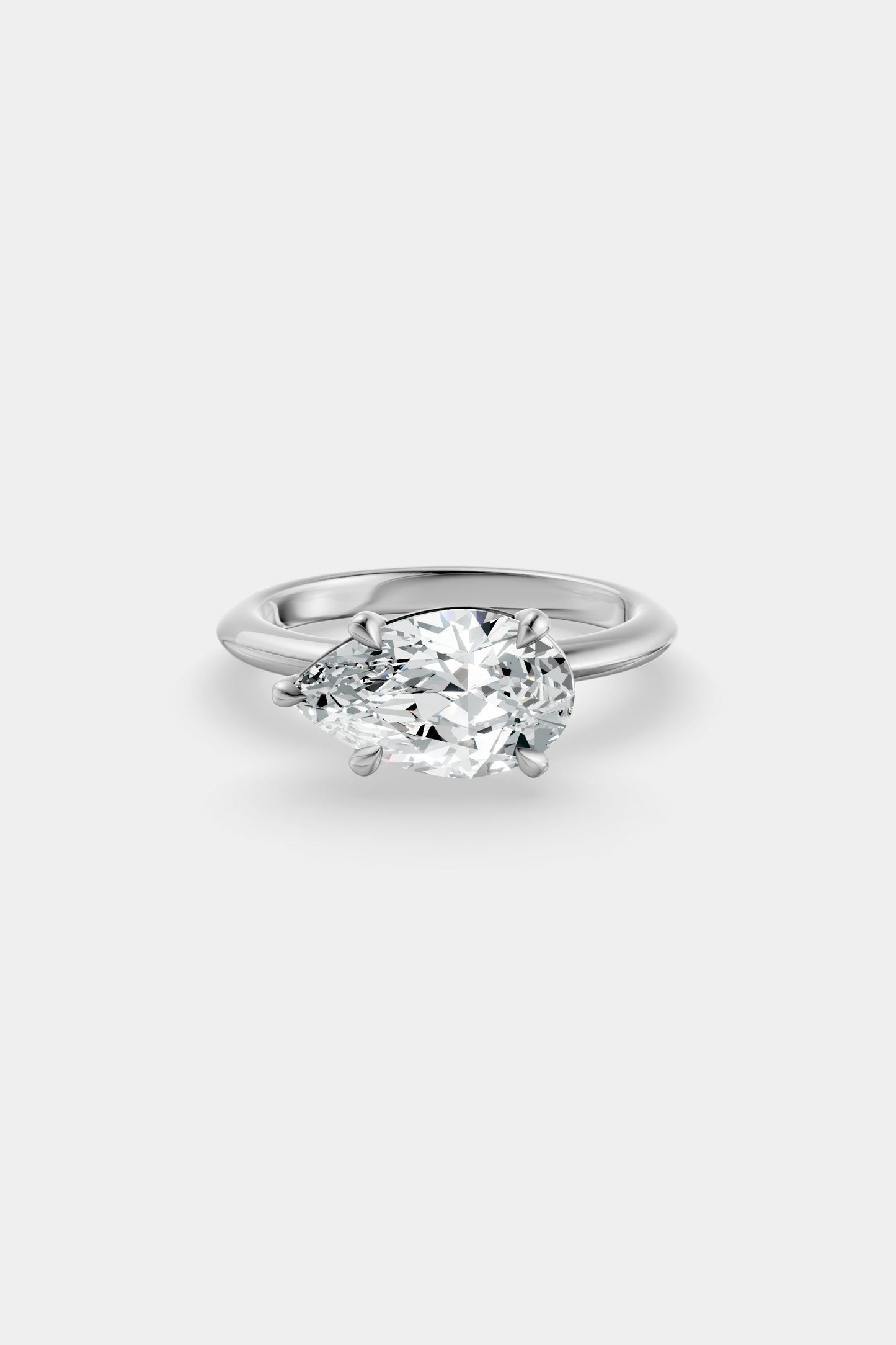 East West Diamond Solitaire Ring | Gwen Band