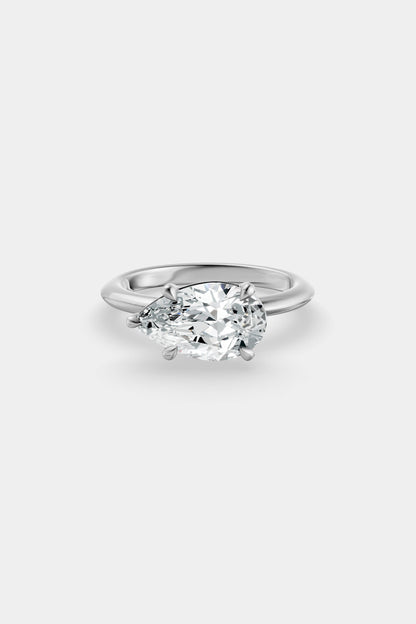 East West Diamond Solitaire Ring | Gwen Band
