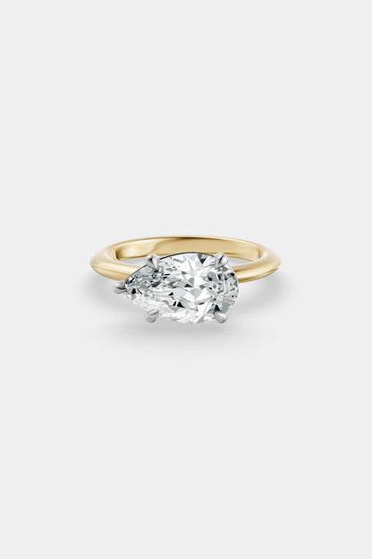 East West Diamond Solitaire Ring | Gwen Band
