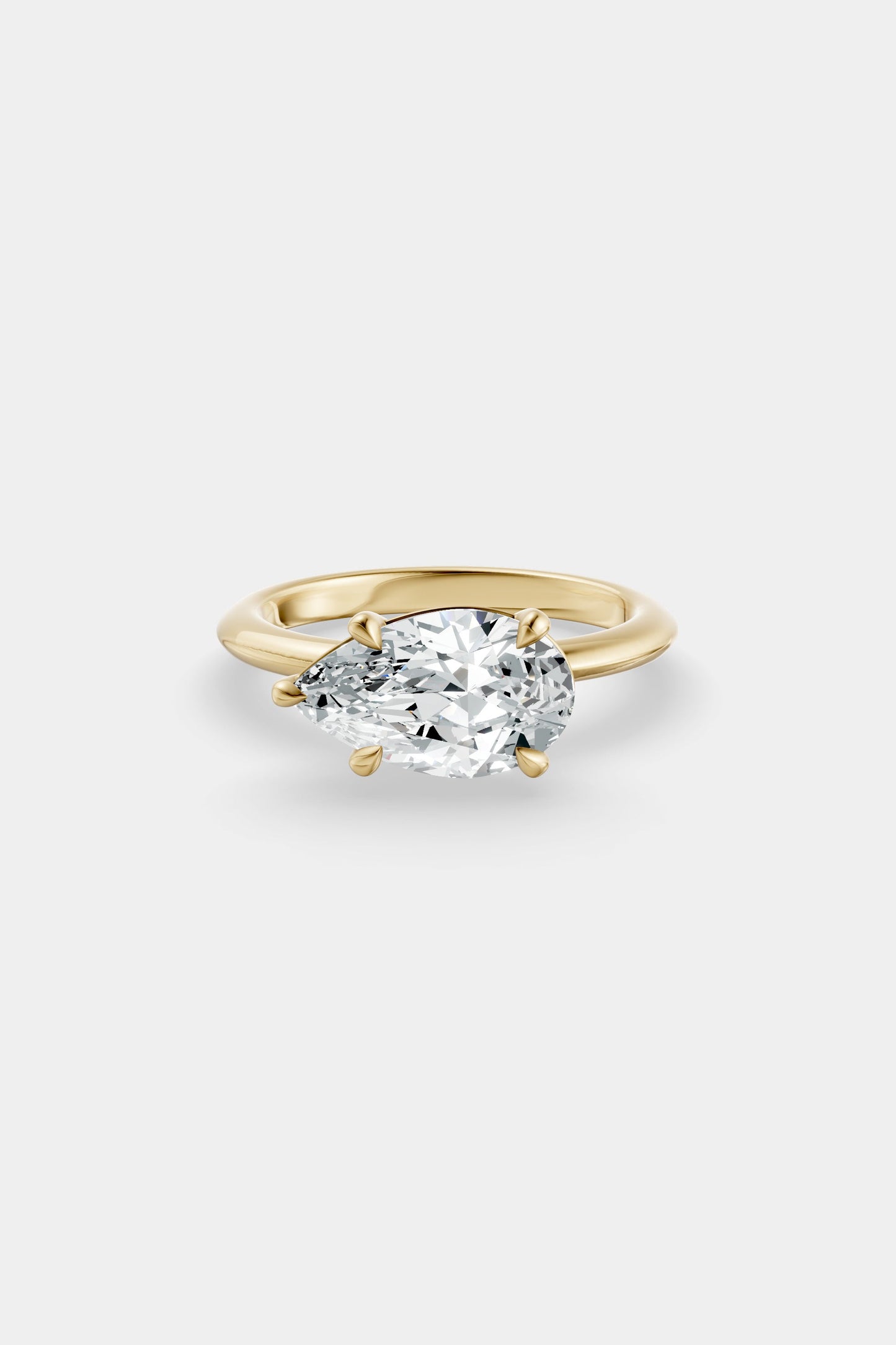 East West Diamond Solitaire Ring | Gwen Band