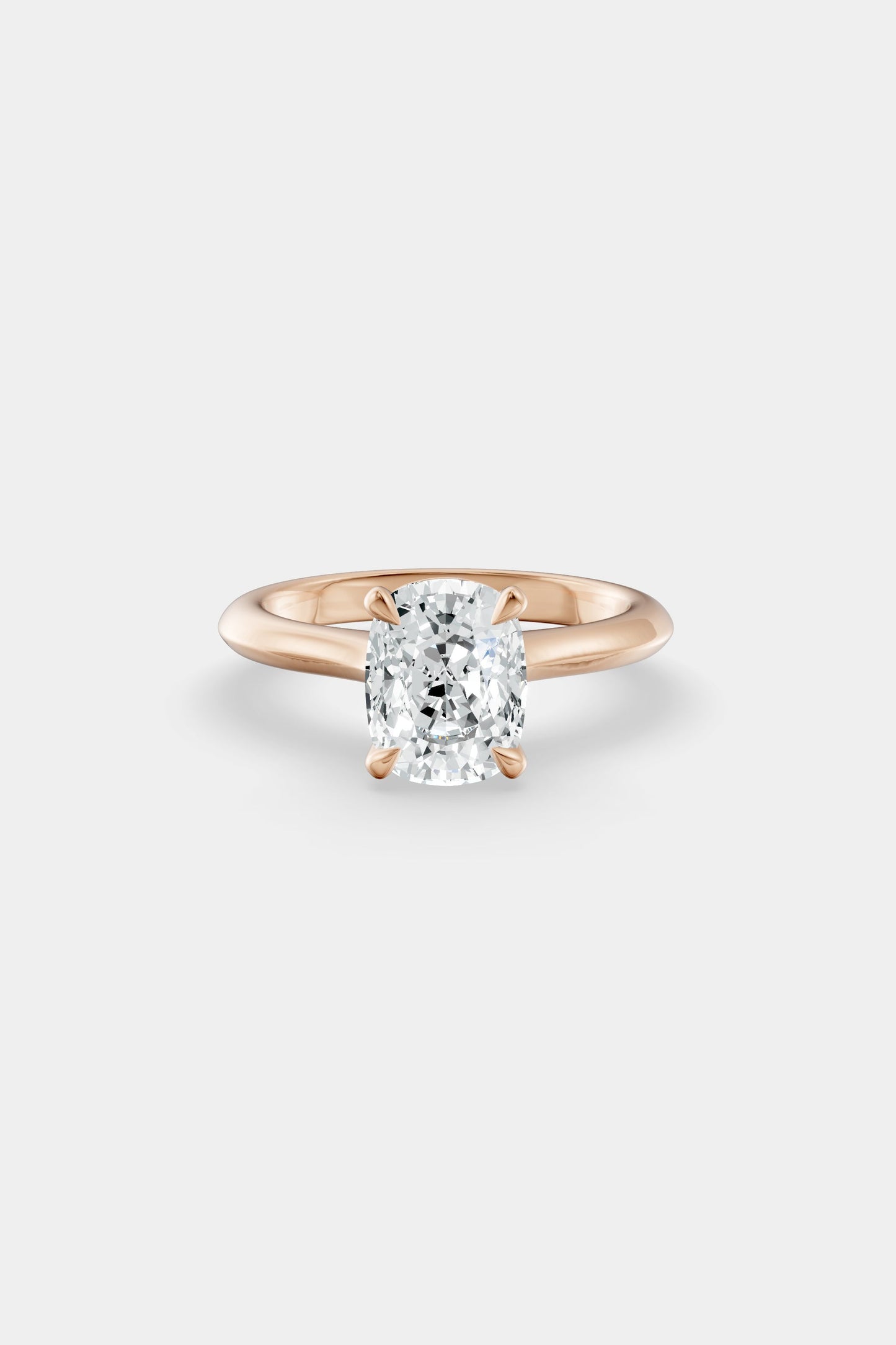 Diamond Solitaire Ring | Traditional Open-Style Band