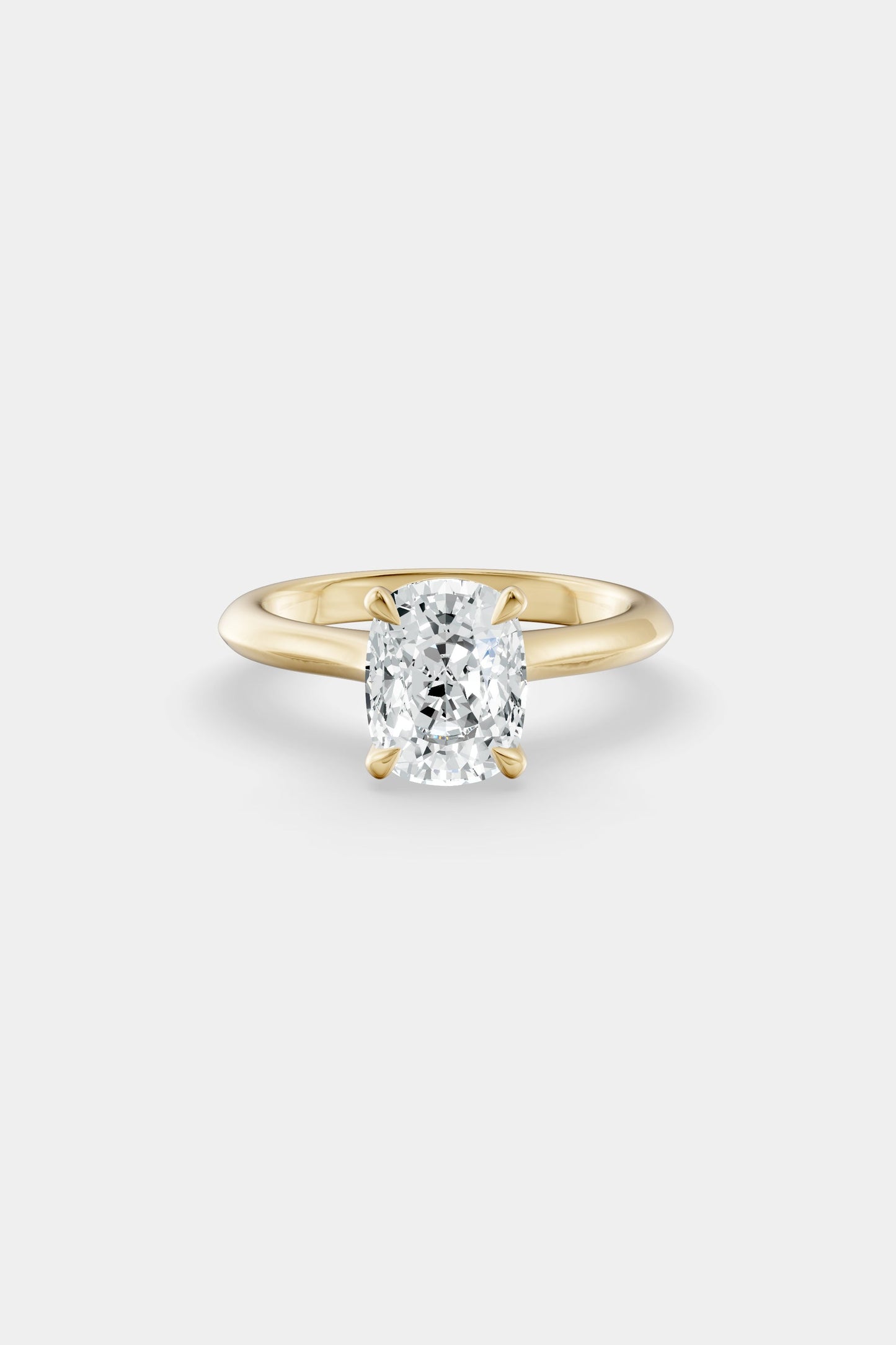 Diamond Solitaire Ring | Traditional Open-Style Band