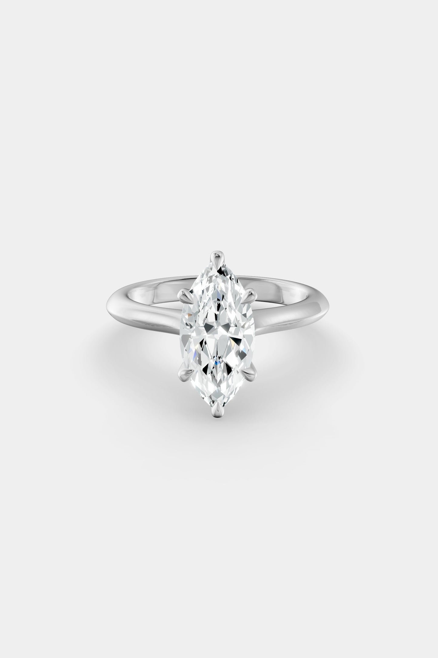 Diamond Solitaire Ring | Traditional Open-Style Band