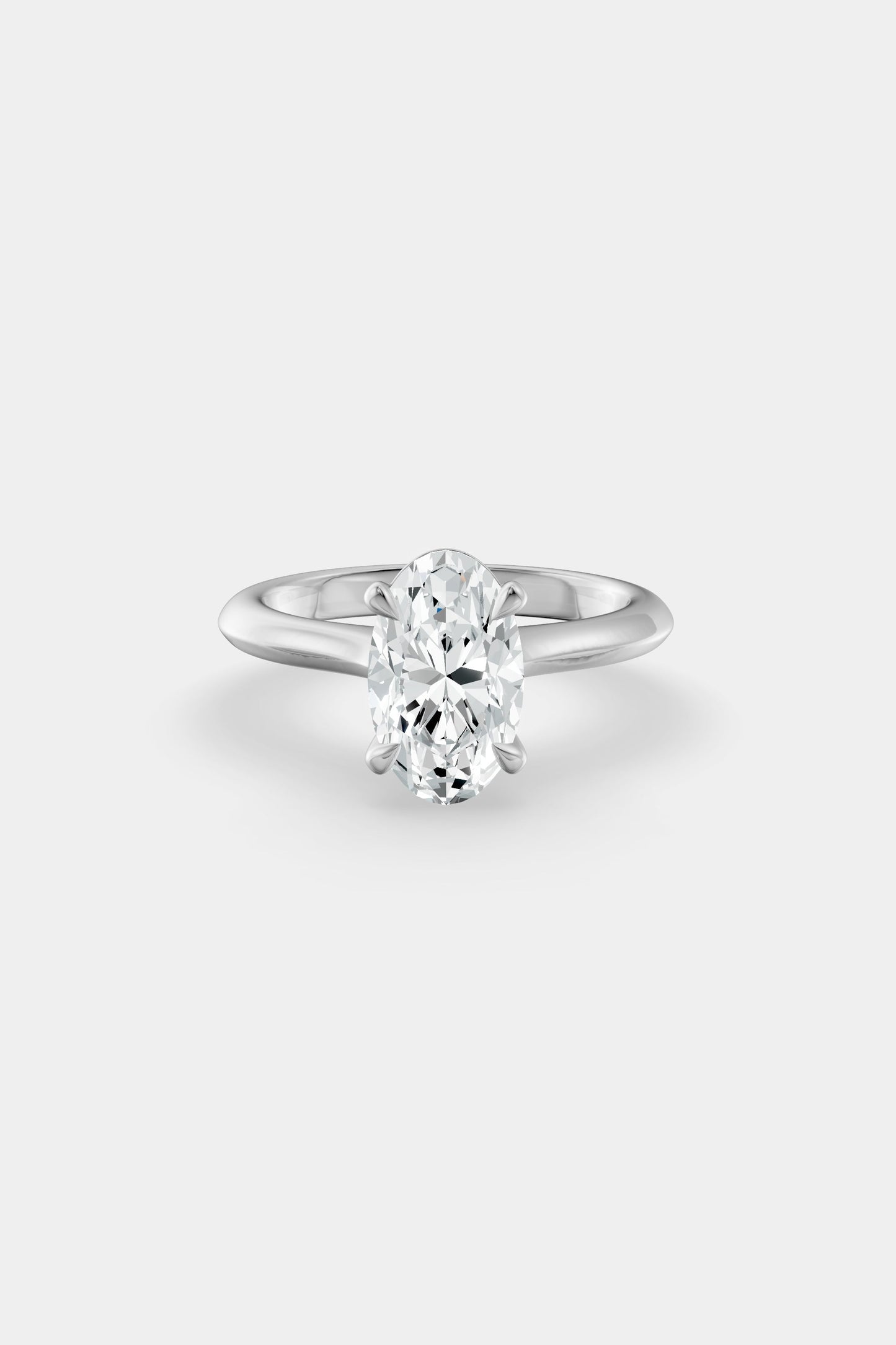 Diamond Solitaire Ring | Traditional Open-Style Band