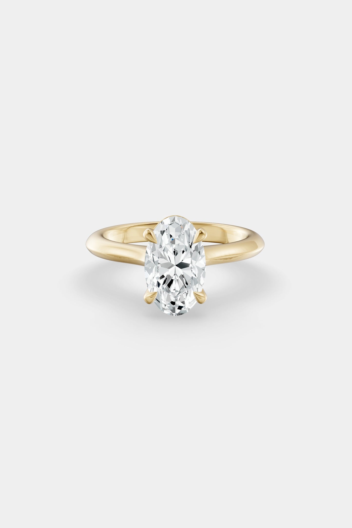 Diamond Solitaire Ring | Traditional Open-Style Band