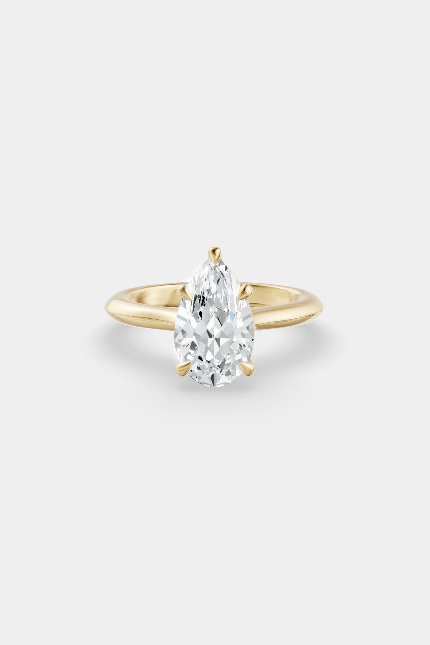 Diamond Solitaire Ring | Traditional Open-Style Band