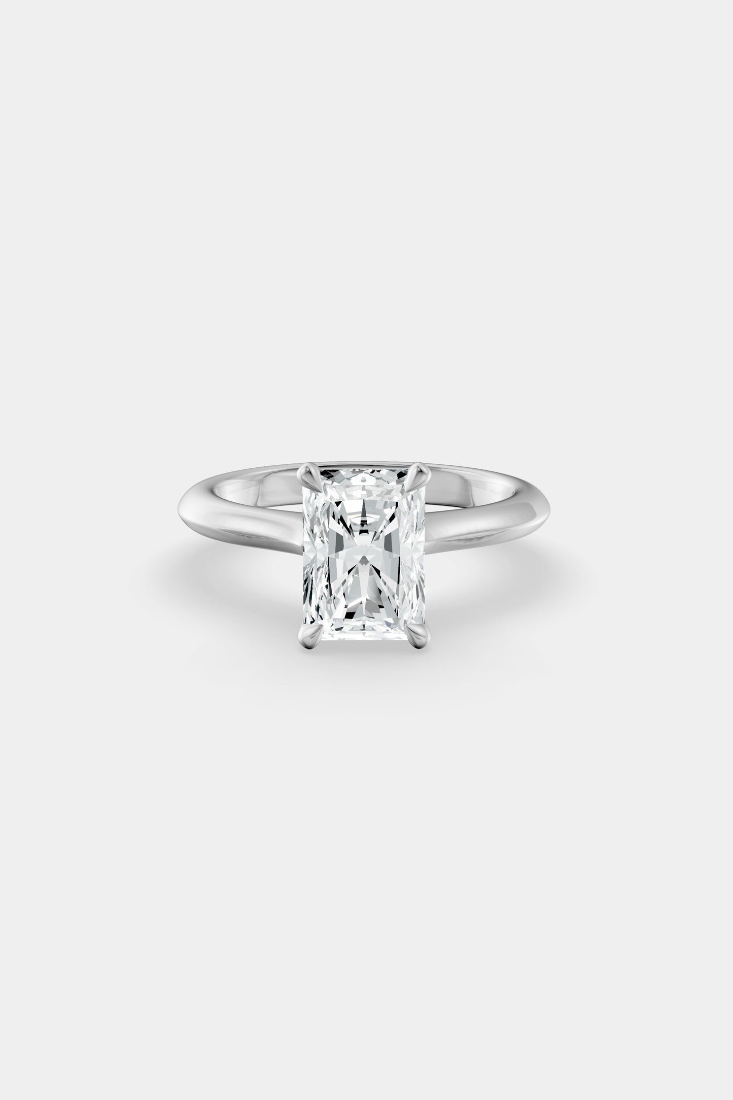 Diamond Solitaire Ring | Traditional Open-Style Band