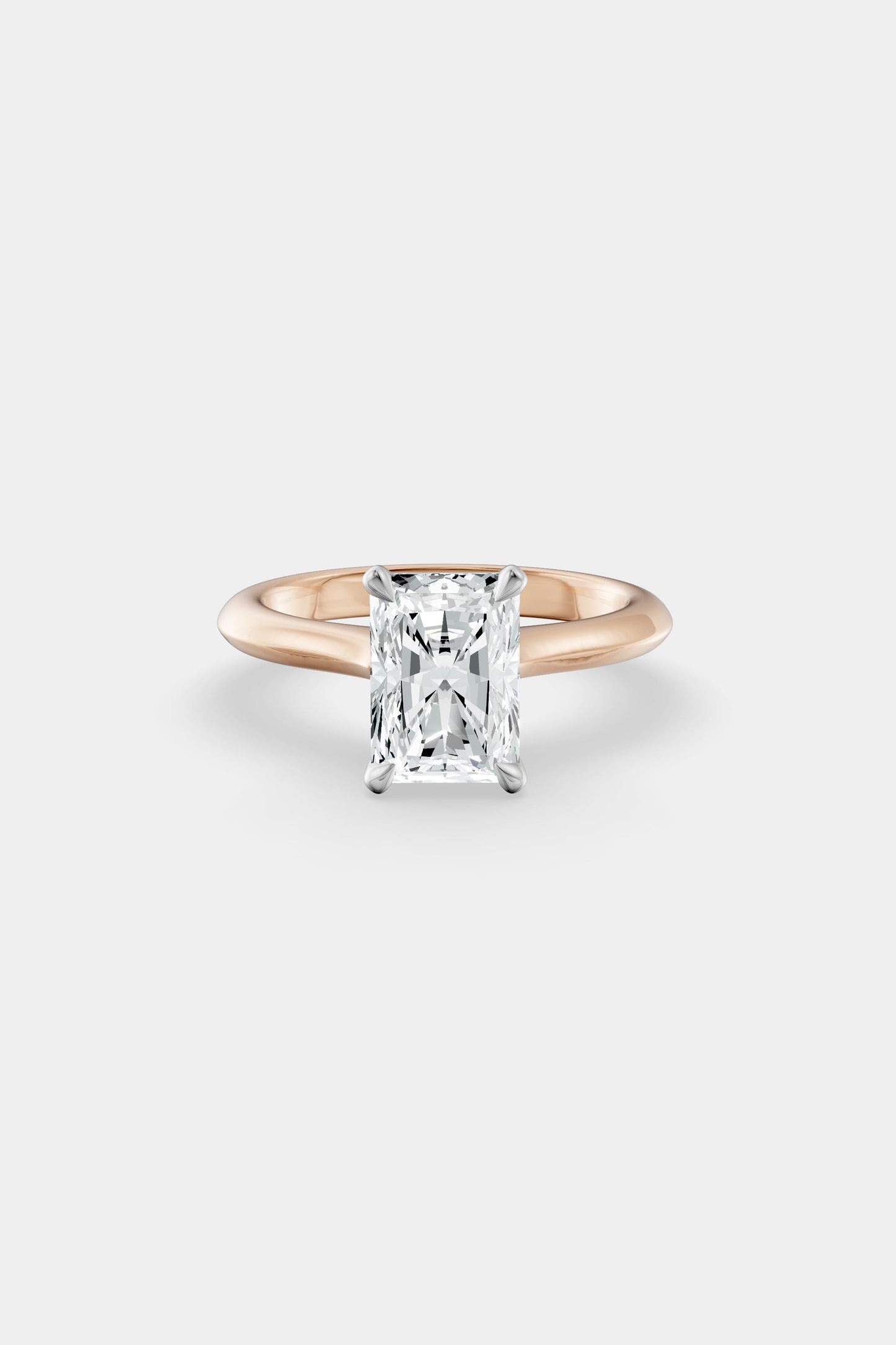 Diamond Solitaire Ring | Traditional Open-Style Band
