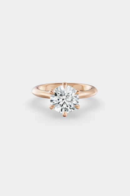 Diamond Solitaire Ring | Traditional Open-Style Band