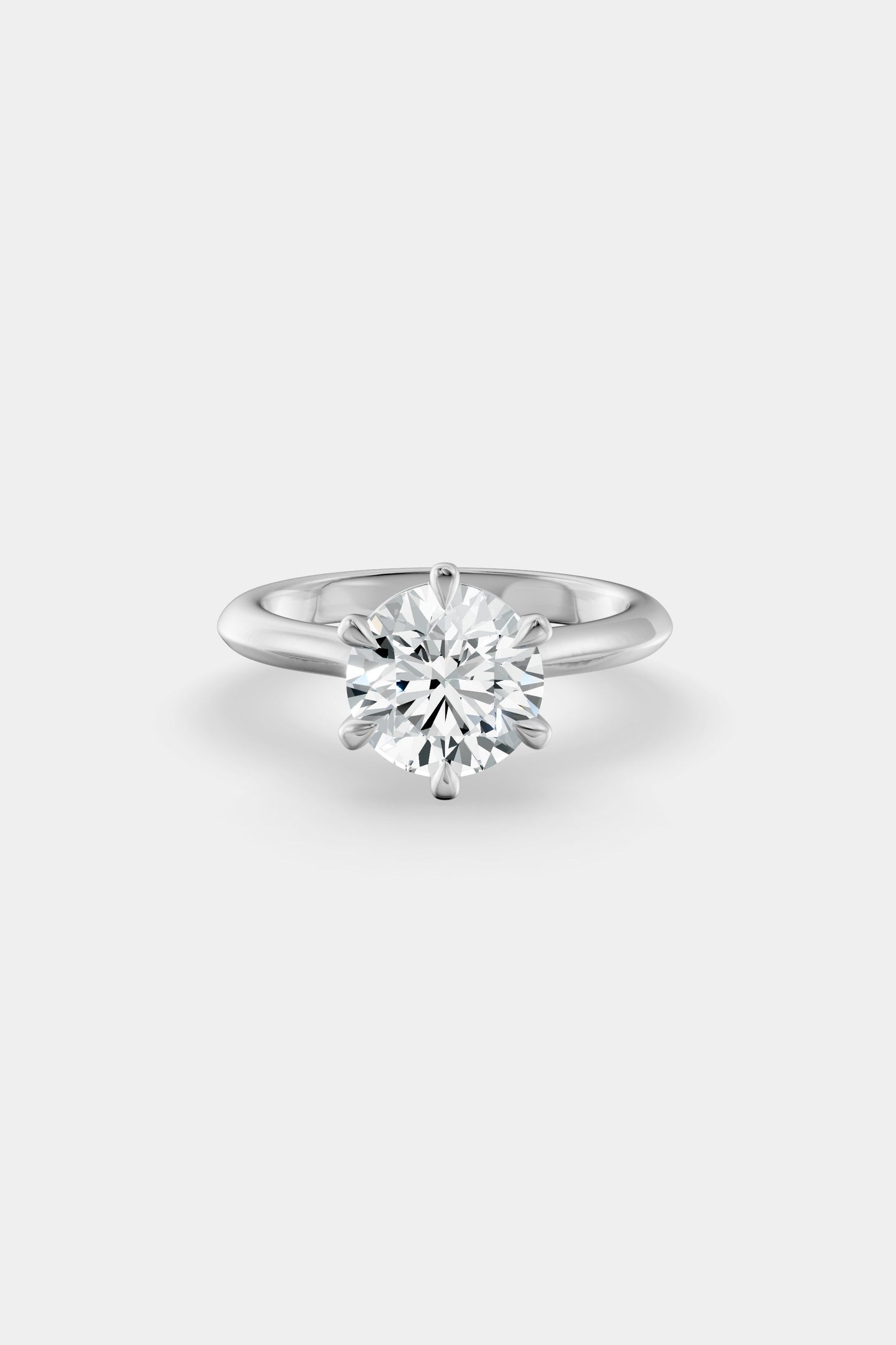 Diamond Solitaire Ring | Traditional Open-Style Band