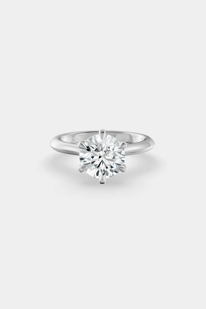 Diamond Solitaire Ring | Traditional Open-Style Band