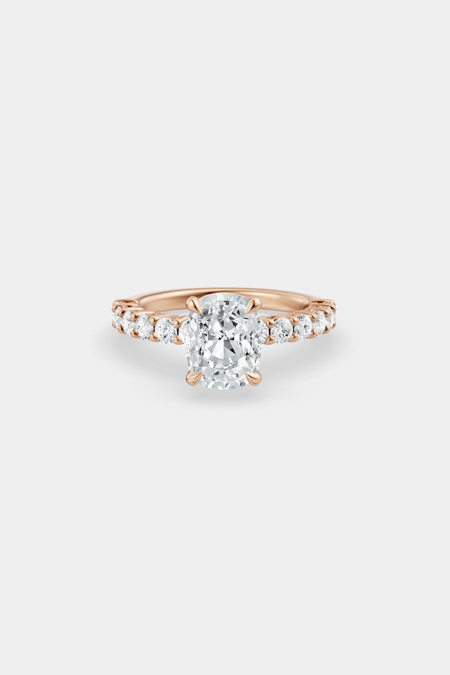 Diamond Solitaire Ring | 0.05ct Diamond Half Eternity Band