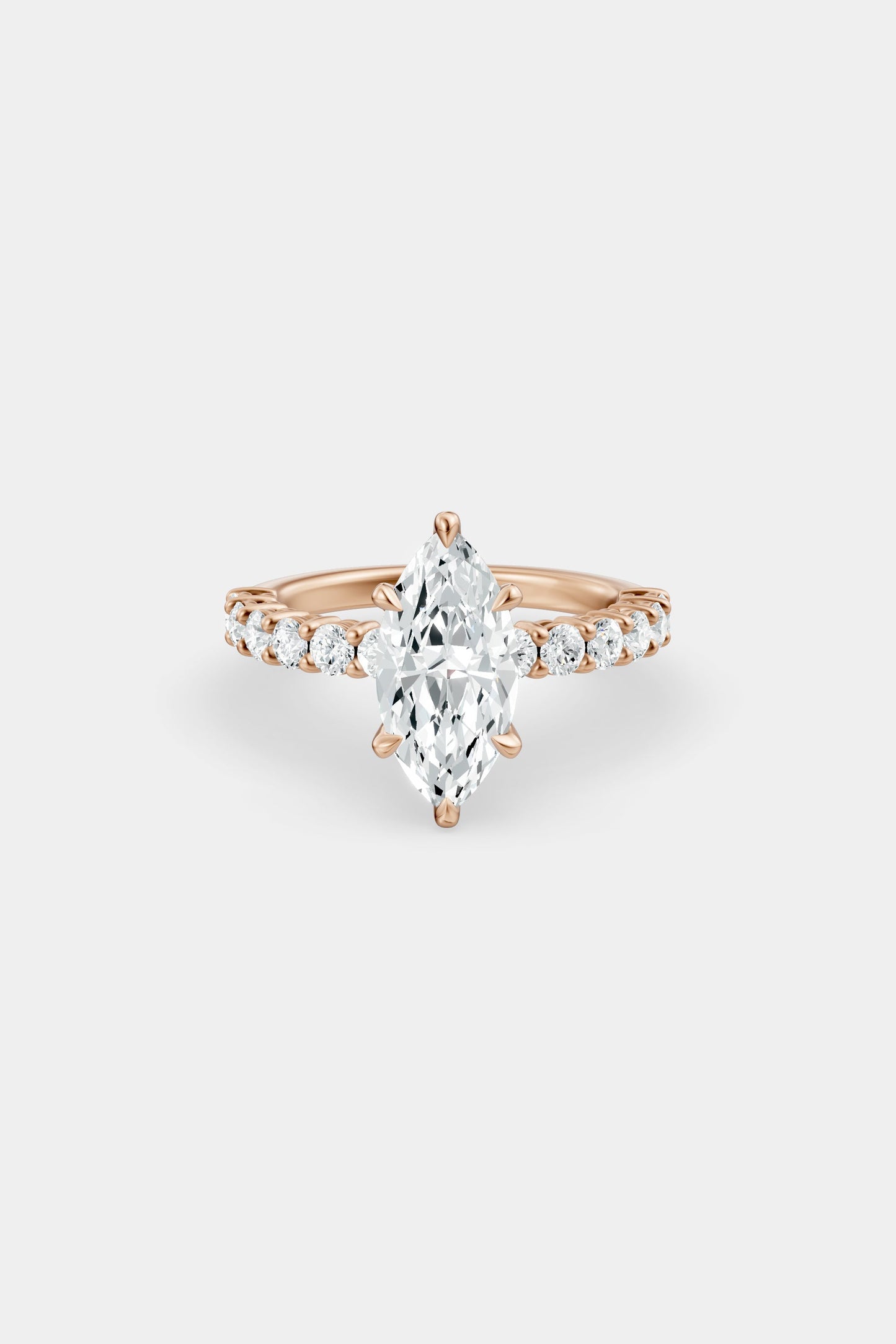 Diamond Solitaire Ring | 0.05ct Diamond Half Eternity Band