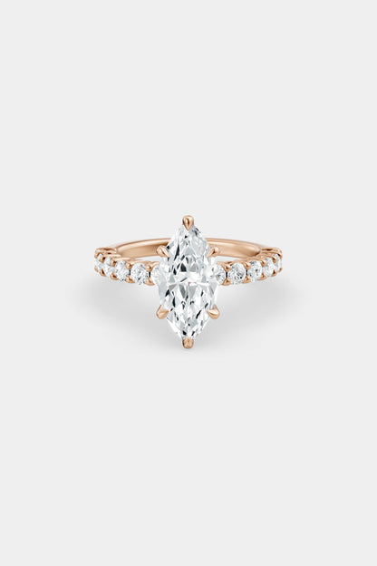 Diamond Solitaire Ring | 0.05ct Diamond Half Eternity Band