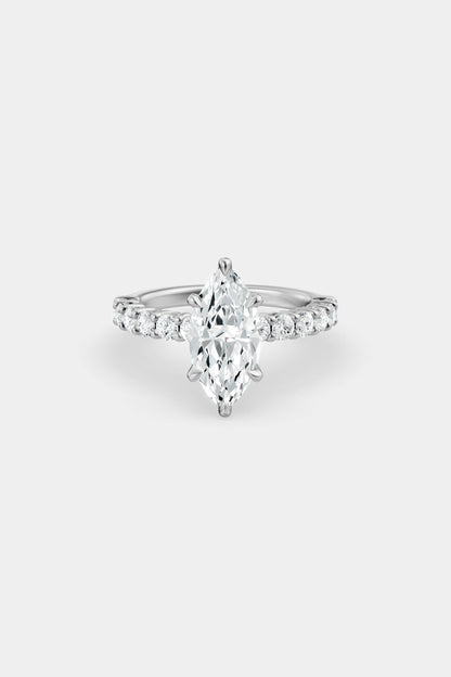Diamond Solitaire Ring | 0.05ct Diamond Half Eternity Band