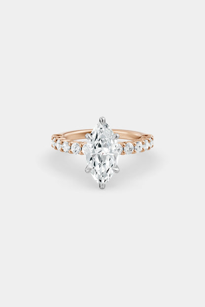 Diamond Solitaire Ring | 0.05ct Diamond Half Eternity Band