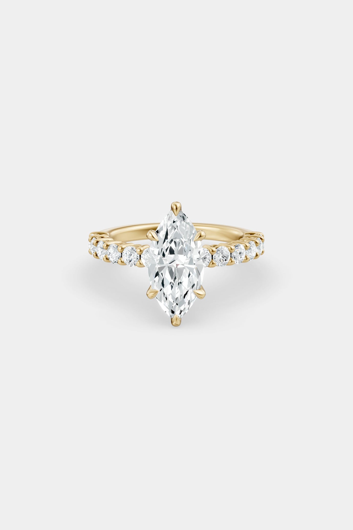 Diamond Solitaire Ring | 0.05ct Diamond Half Eternity Band