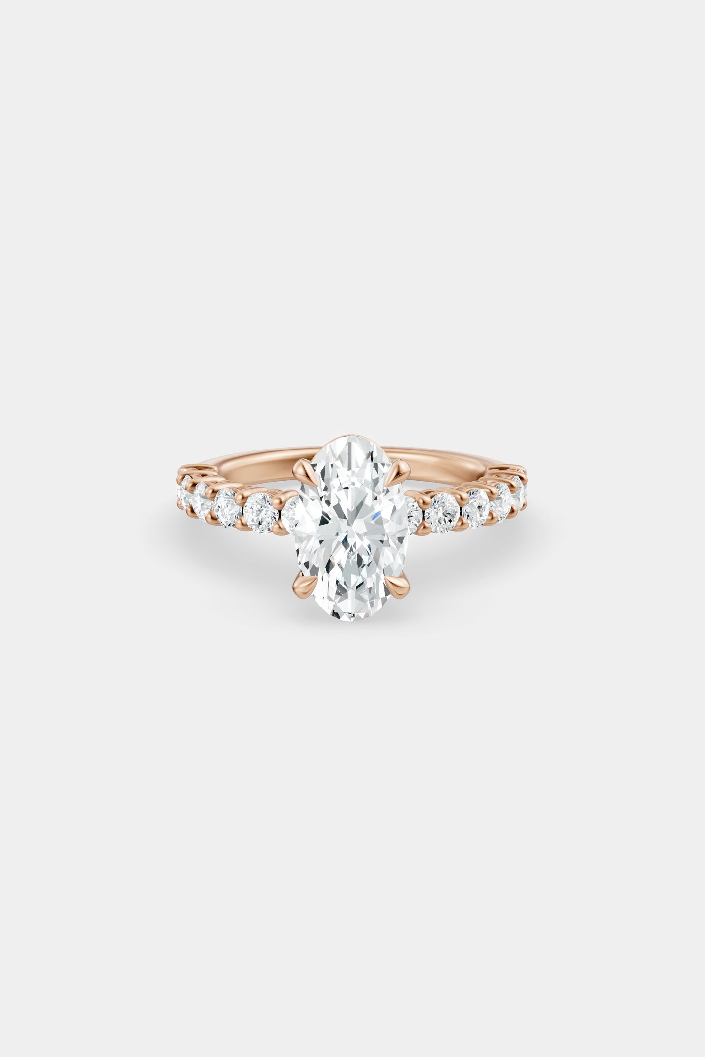 Diamond Solitaire Ring | 0.05ct Diamond Half Eternity Band