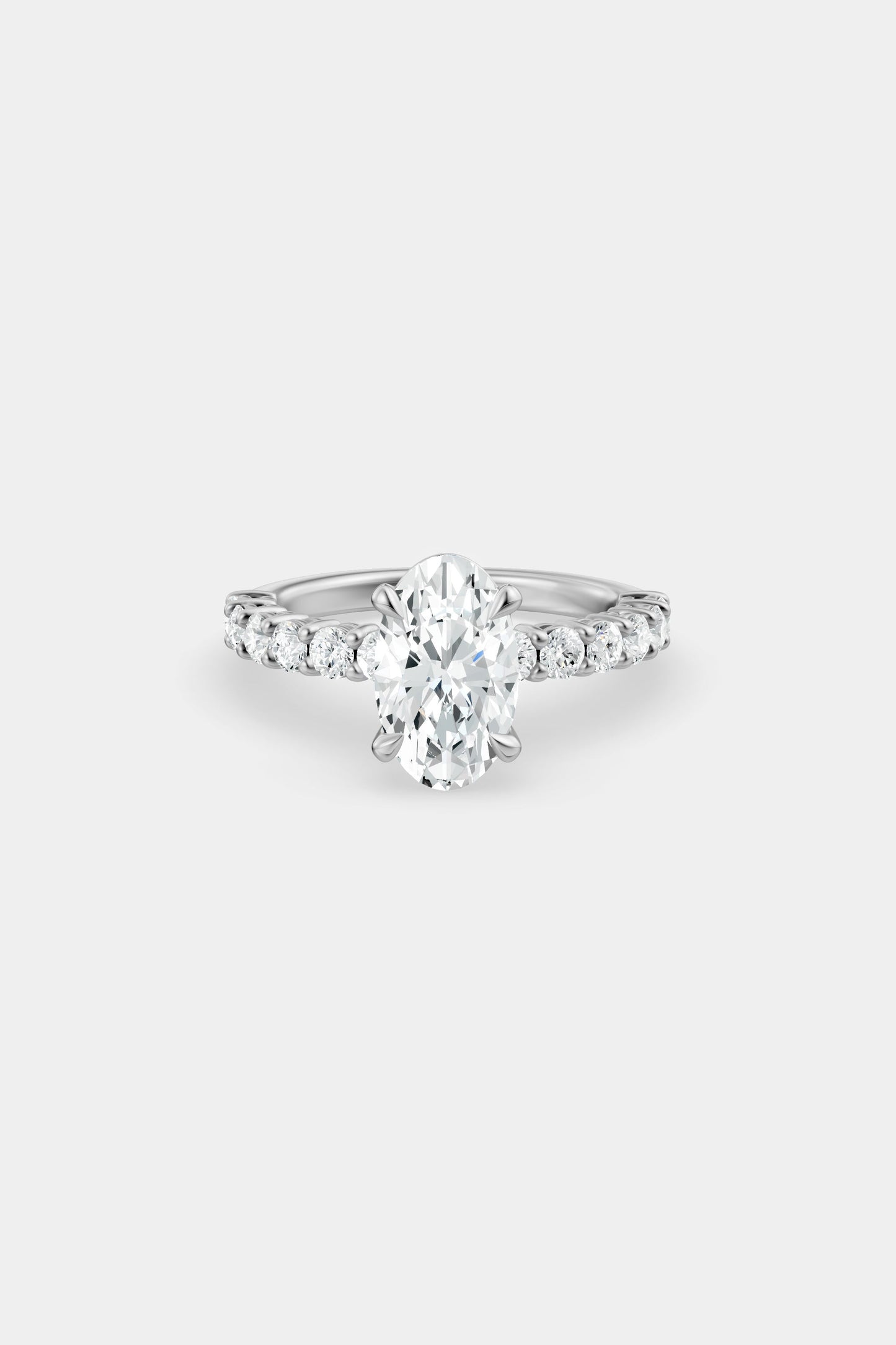 Diamond Solitaire Ring | 0.05ct Diamond Half Eternity Band