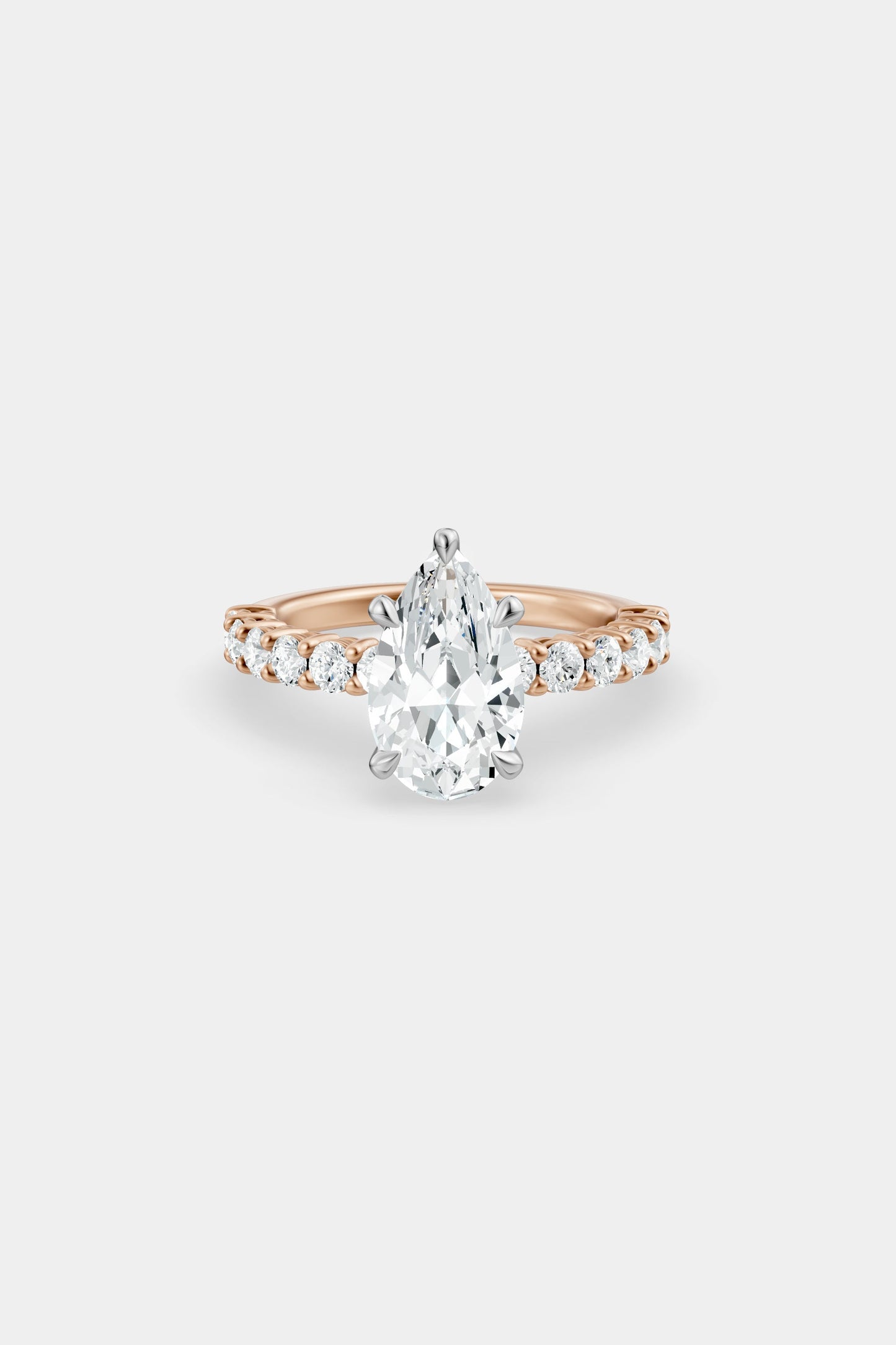 Diamond Solitaire Ring | 0.05ct Diamond Half Eternity Band