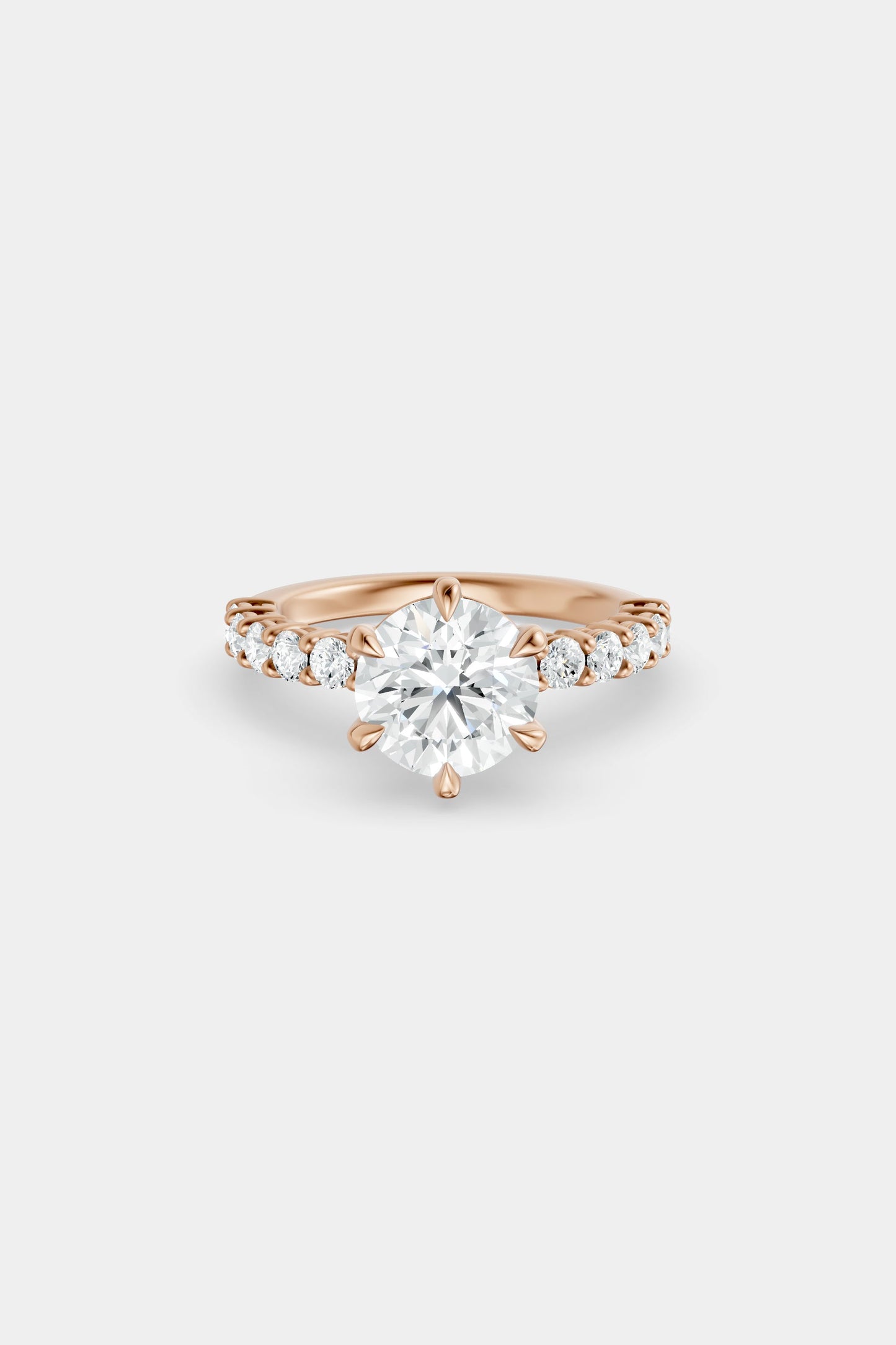 Diamond Solitaire Ring | 0.05ct Diamond Half Eternity Band