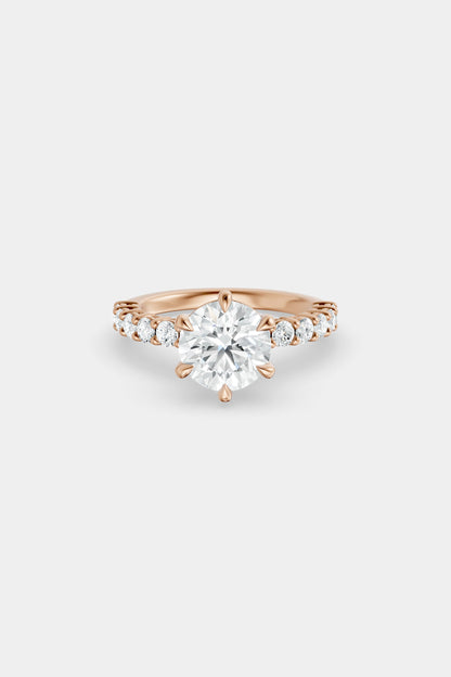 Diamond Solitaire Ring | 0.05ct Diamond Half Eternity Band