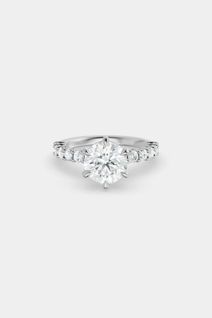 Diamond Solitaire Ring | 0.05ct Diamond Half Eternity Band
