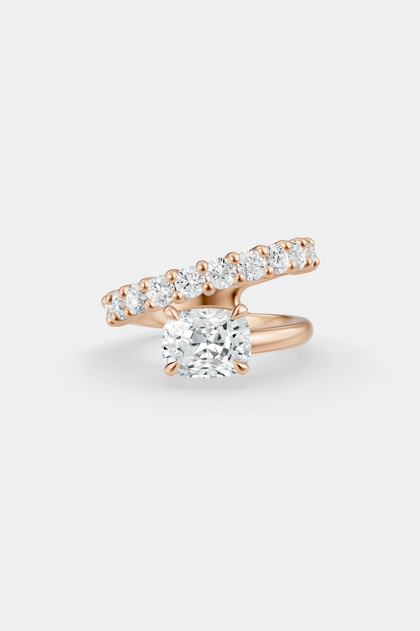 Natasha East West Diamond Wrap Ring | 0.10ct Round Diamond Band