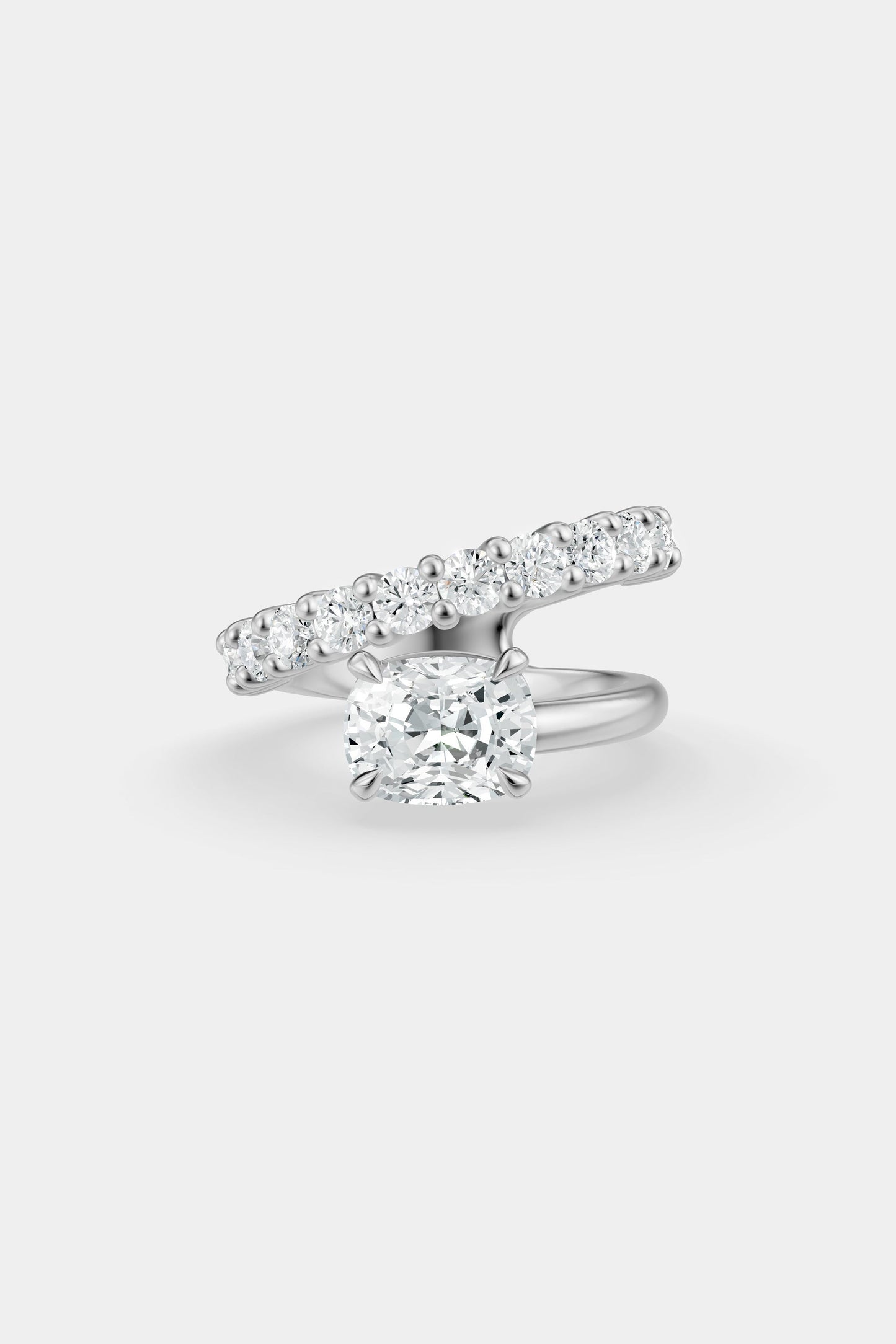 Natasha East West Diamond Wrap Ring | 0.10ct Round Diamond Band
