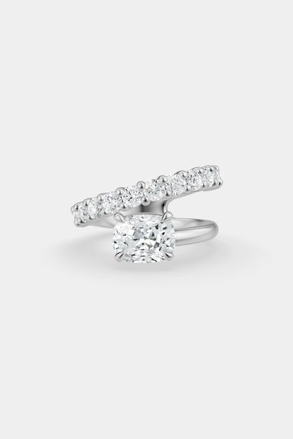 Natasha East West Diamond Wrap Ring | 0.10ct Round Diamond Band