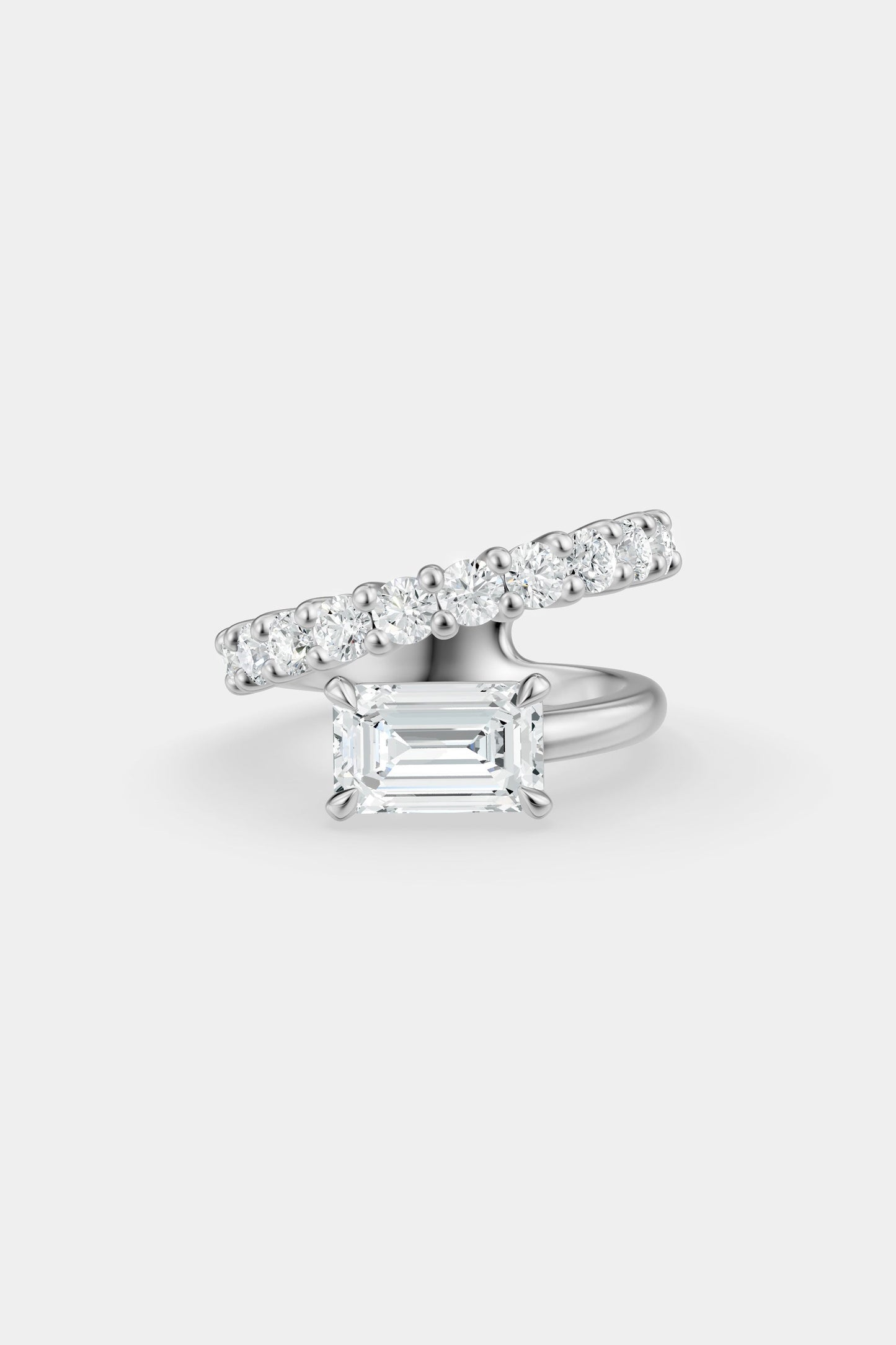 Natasha East West Diamond Wrap Ring | 0.10ct Round Diamond Band