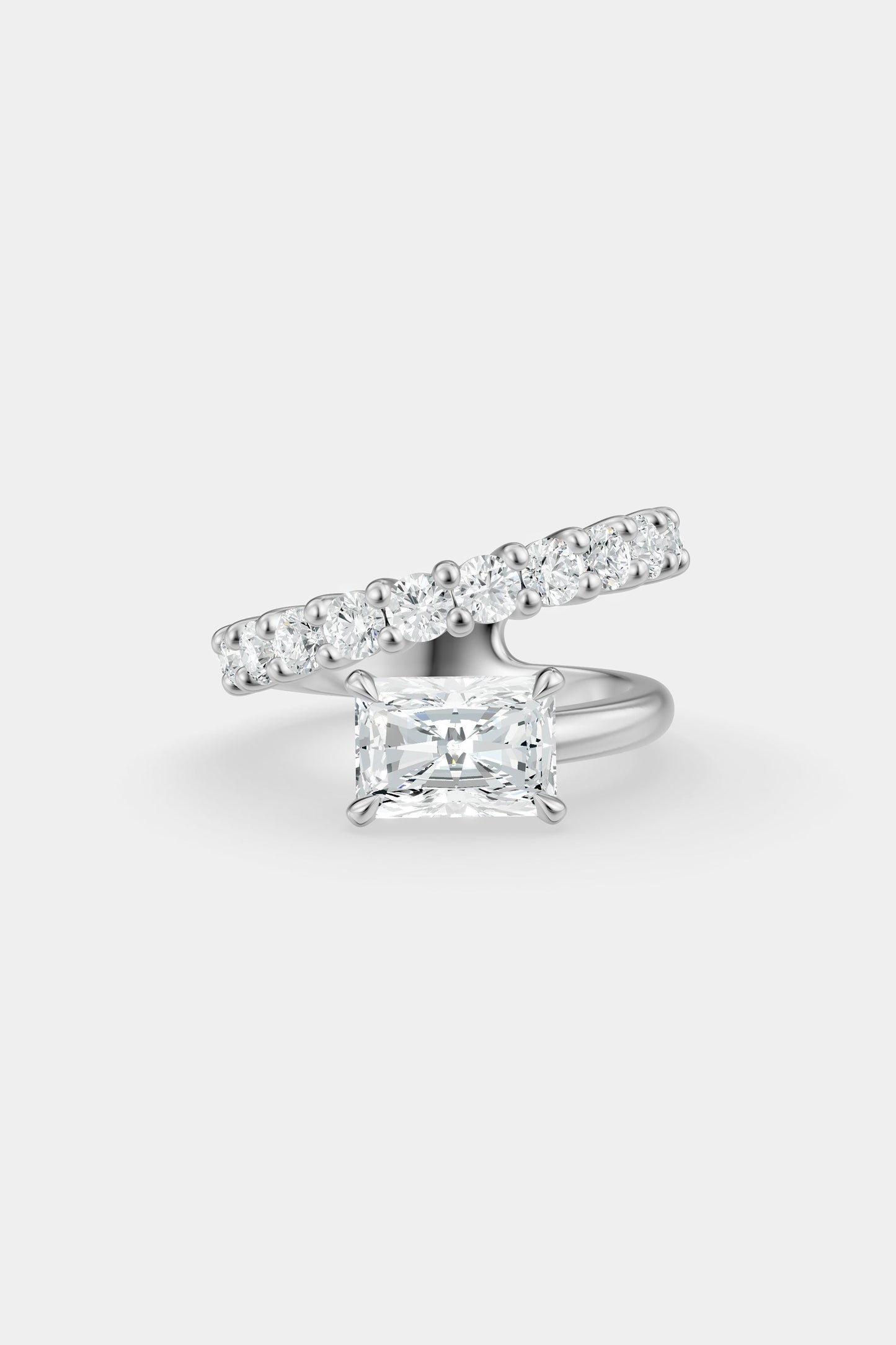 Natasha East West Diamond Wrap Ring | 0.10ct Round Diamond Band