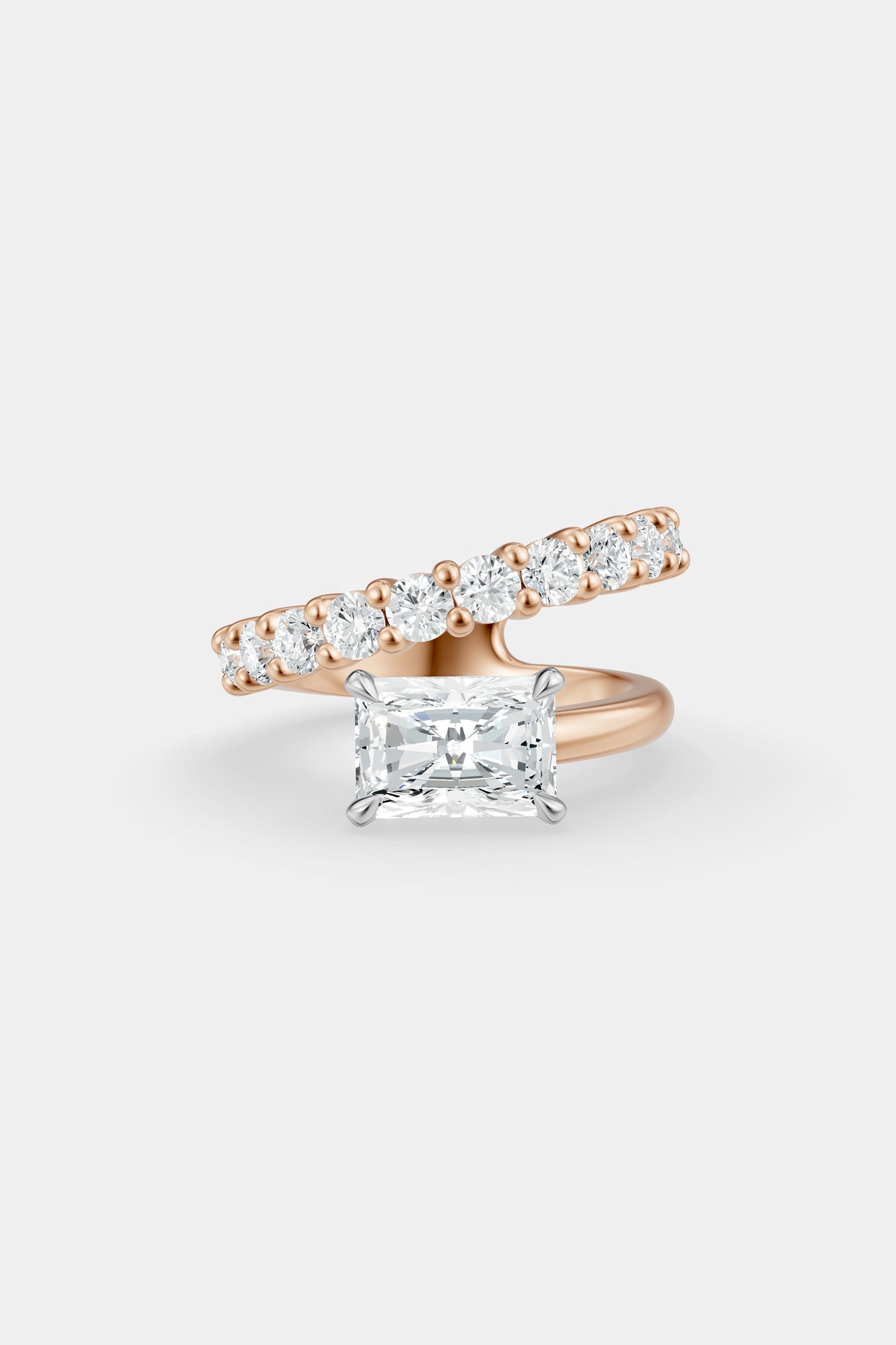 Natasha East West Diamond Wrap Ring | 0.10ct Round Diamond Band