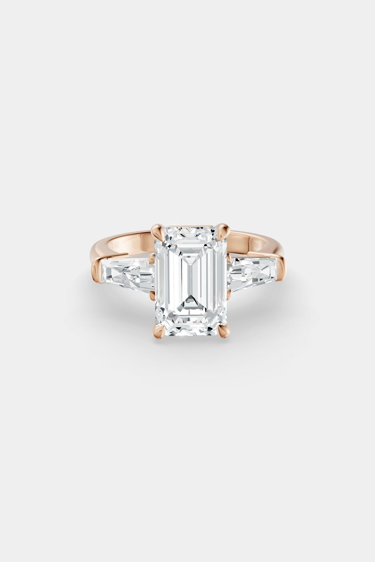 Emerald Trilogy Diamond Ring | Traditional Band