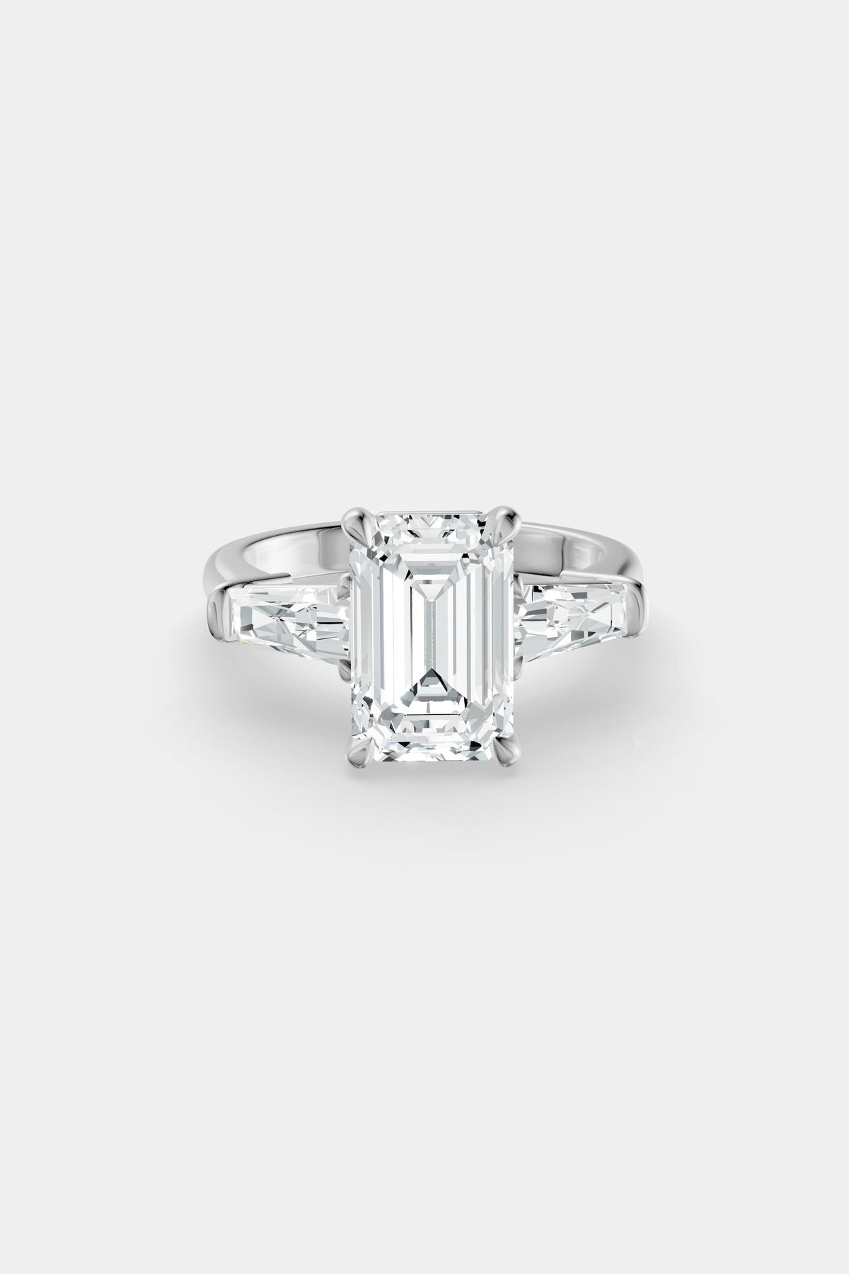 Emerald Trilogy Diamond Ring | Traditional Band