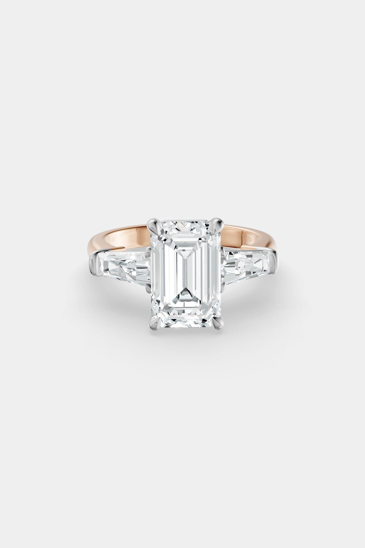 Emerald Trilogy Diamond Ring | Traditional Band