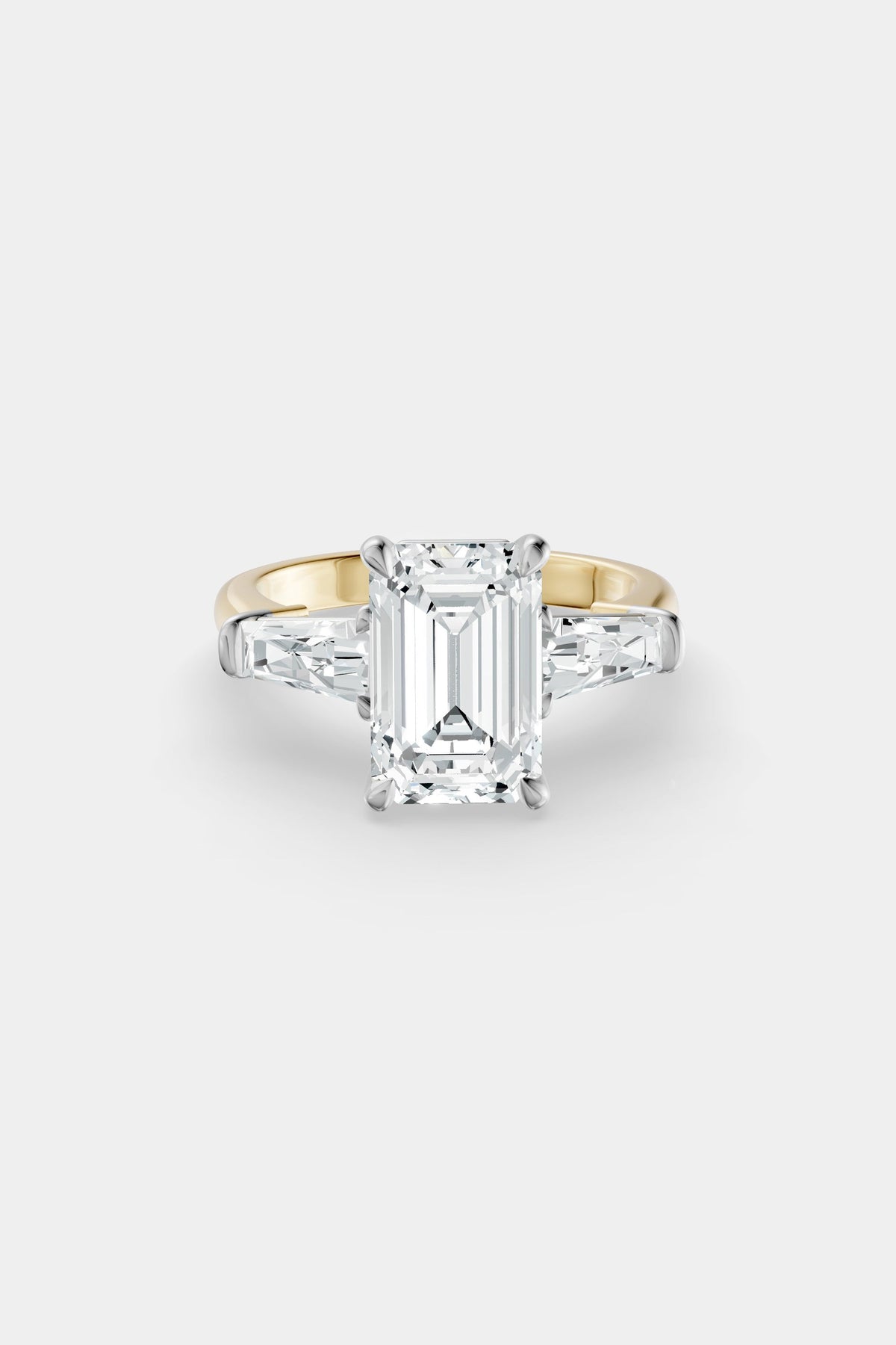 Emerald Trilogy Diamond Ring | Traditional Band