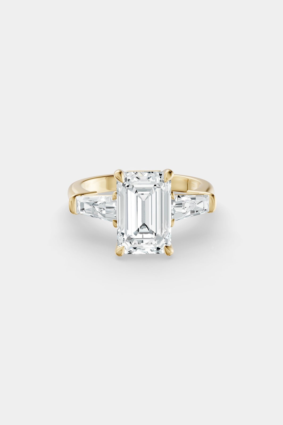 Emerald Trilogy Diamond Ring | Traditional Band