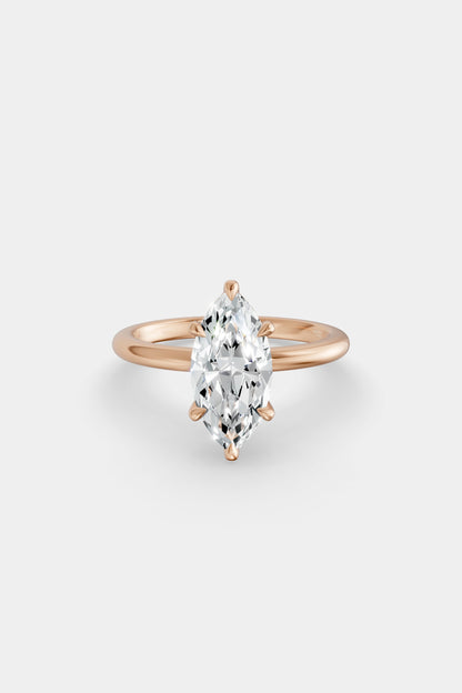 Diamond Solitaire Ring | Traditional Band