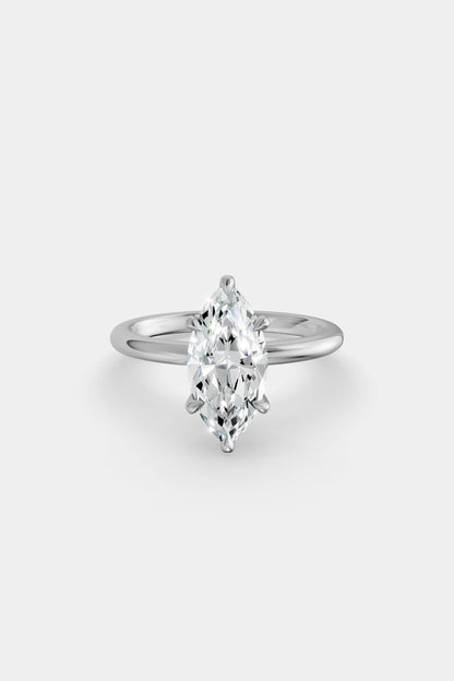 Diamond Solitaire Ring | Traditional Band
