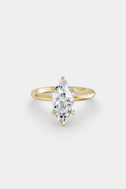 Diamond Solitaire Ring | Traditional Band