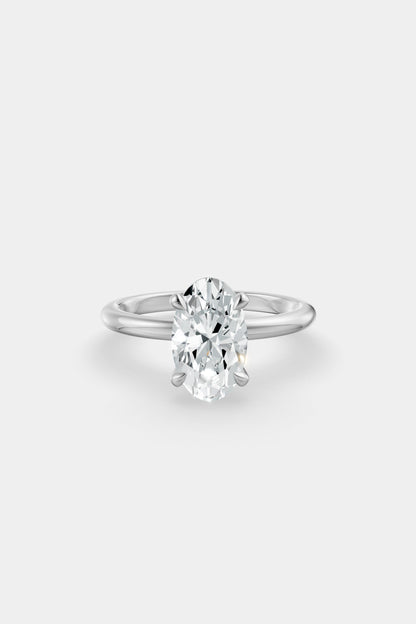 Diamond Solitaire Ring | Traditional Band