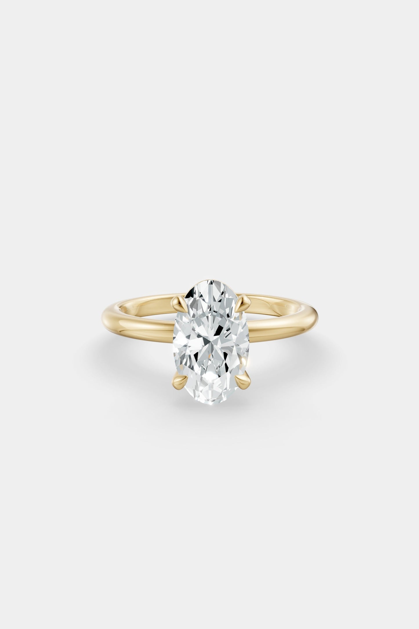 Diamond Solitaire Ring | Traditional Band