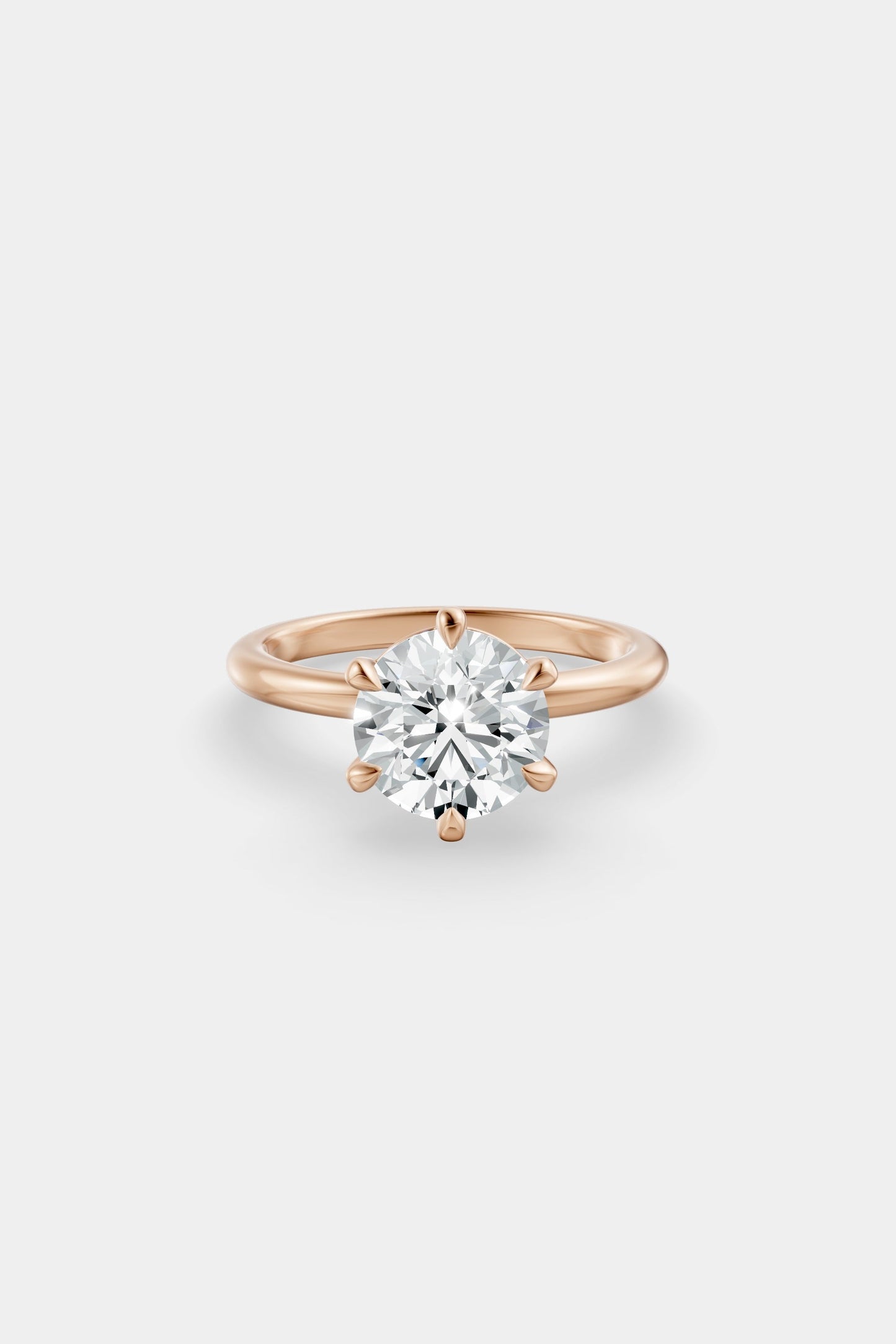 Diamond Solitaire Ring | Traditional Band