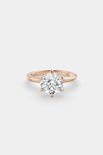 Diamond Solitaire Ring | Traditional Band